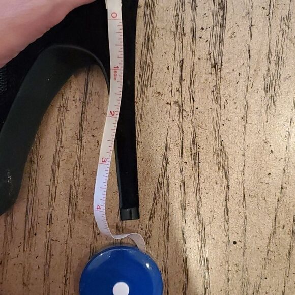 Black open toe suede booties zip up. Size 7 - Picture 6 of 8